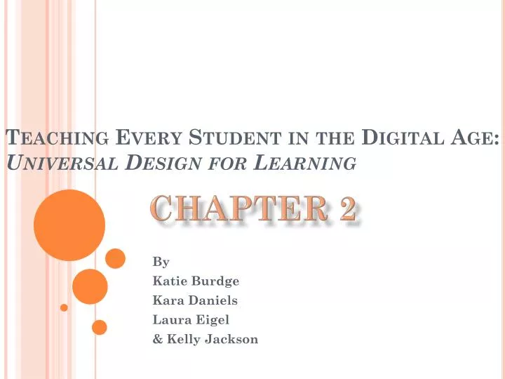 teaching every student in the digital age universal design for learning