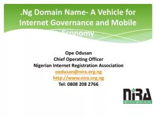 .Ng Domain Name- A Vehicle for Internet Governance and Mobile Economy