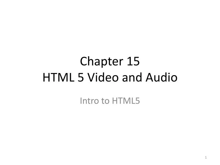 chapter 15 html 5 video and audio