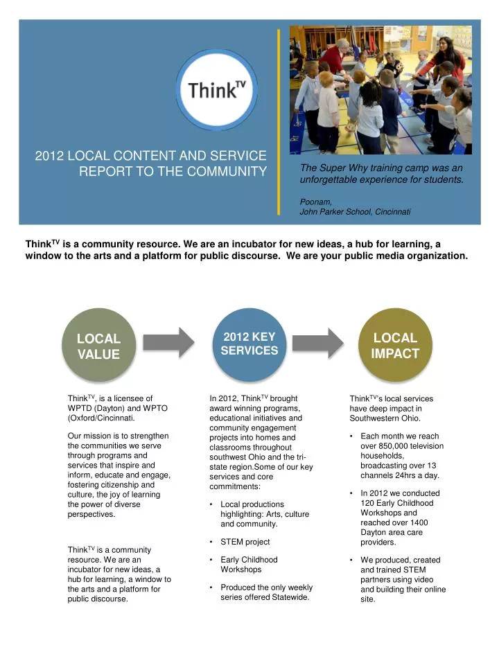 2012 local content and service report to the community