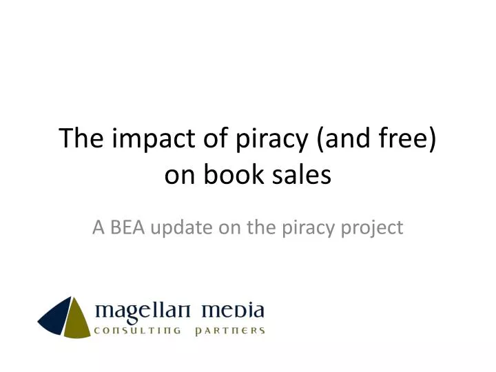 the impact of piracy and free on book sales