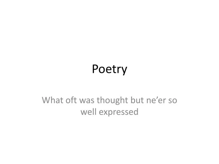 poetry