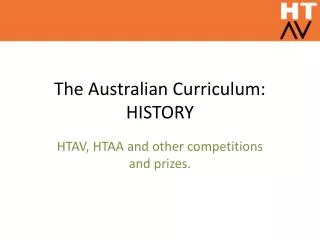 The Australian Curriculum : HISTORY