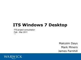 ITS Windows 7 Desktop