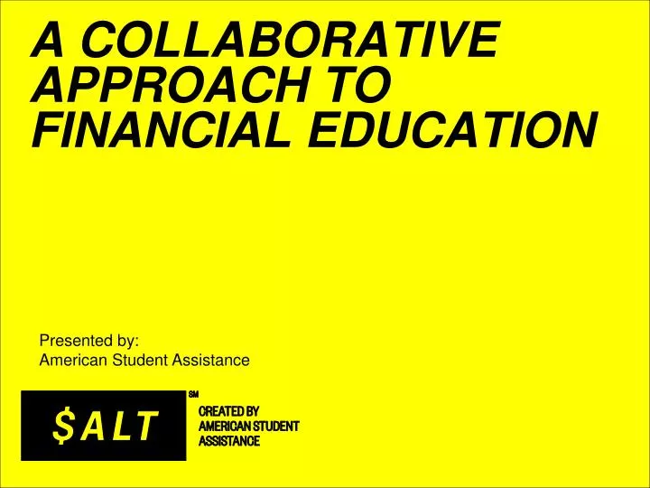 a collaborative approach to financial education