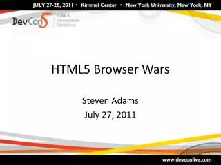 HTML5 Browser Wars