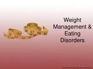 Weight Management &amp; Eating Disorders