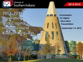 2013-2015 Operating and Capital Improvement Budget Request