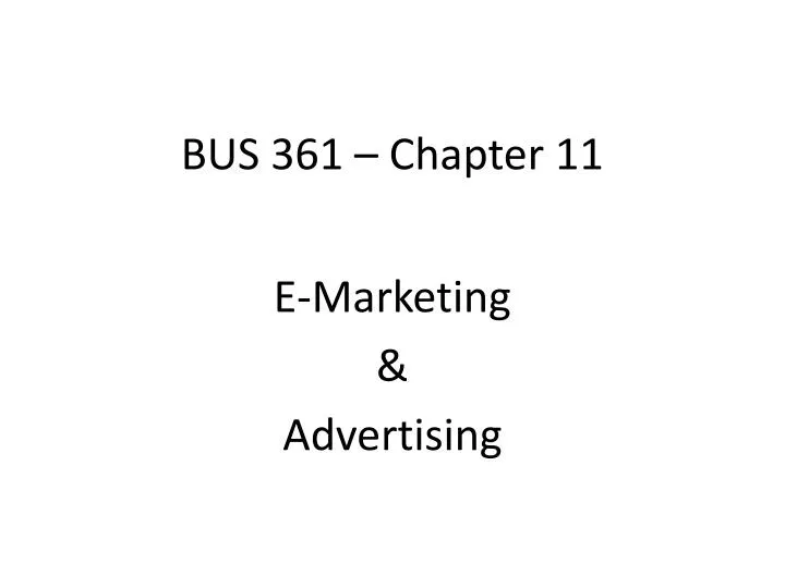bus 361 chapter 11