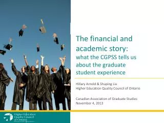 the financial and academic story what the cgpss tells us about the graduate student experience