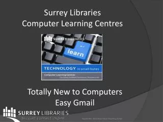 Surrey Libraries Computer Learning Centres