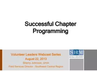 Successful Chapter Programming