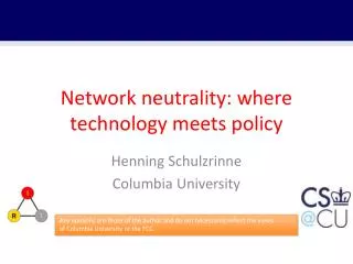 Network neutrality: where technology meets policy