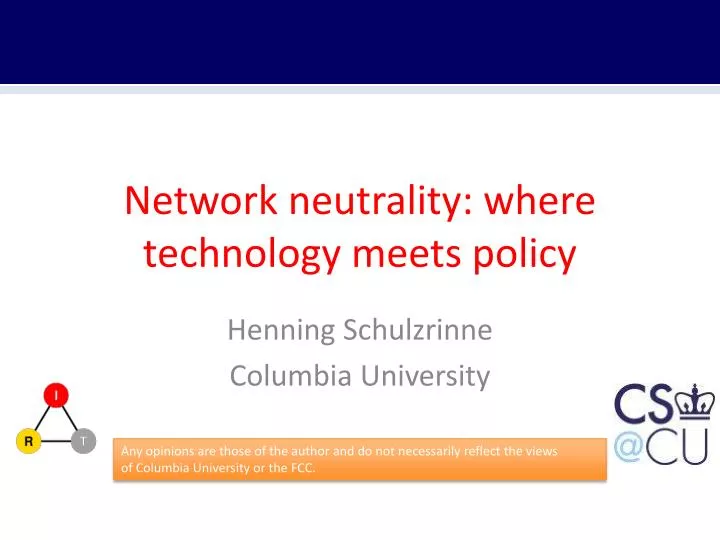 network neutrality where technology meets policy