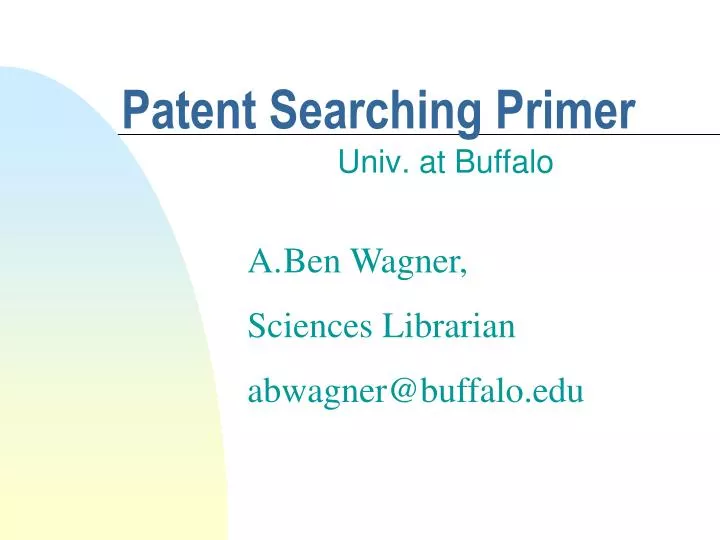 patent searching primer