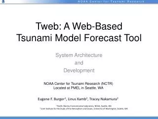 Tweb: A Web-Based Tsunami Model Forecast Tool