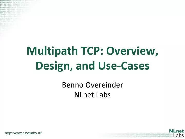 multipath tcp overview design and use cases