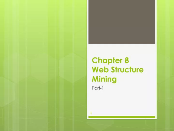 chapter 8 web structure mining