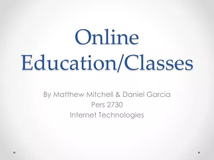 online education classes