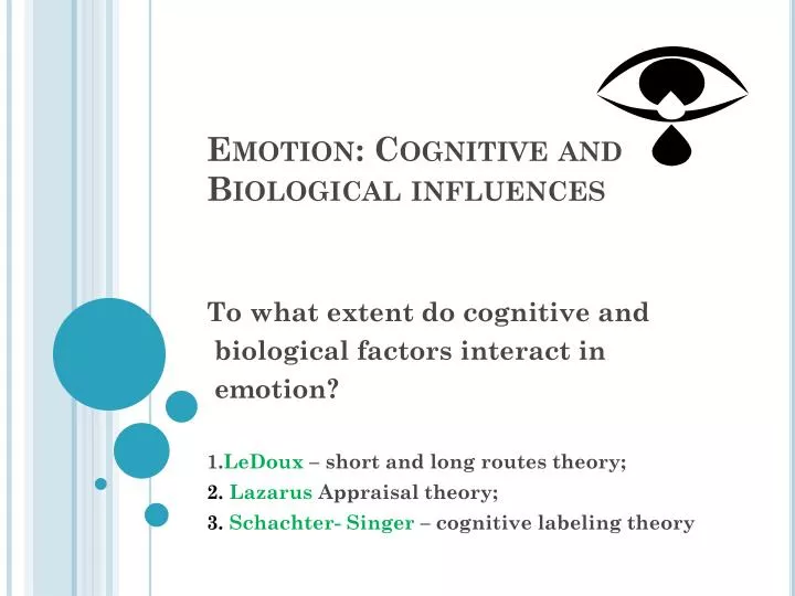 emotion cognitive and biological influences