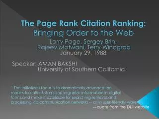 The Page Rank Citation Ranking: Bringing Order to the Web