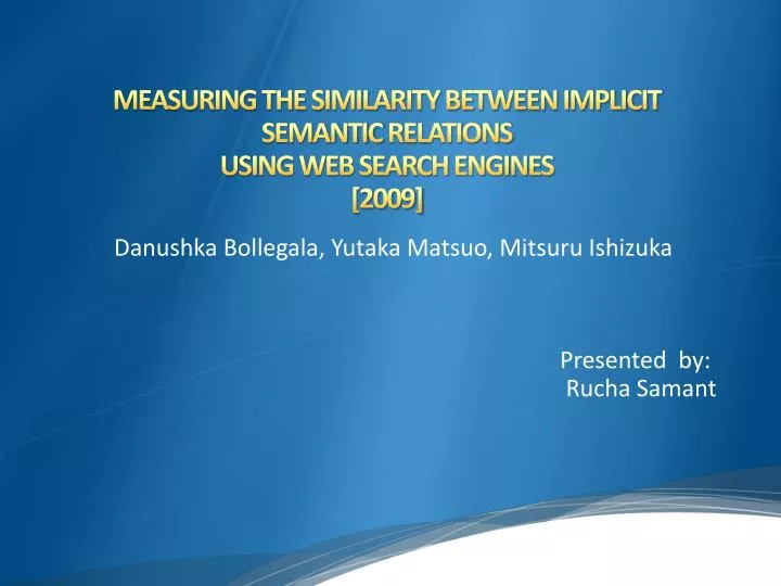 measuring the similarity between implicit semantic relations using web search engines 2009