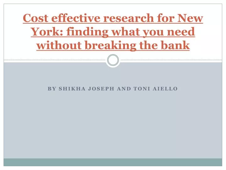 cost effective research for new york finding what you need without breaking the bank