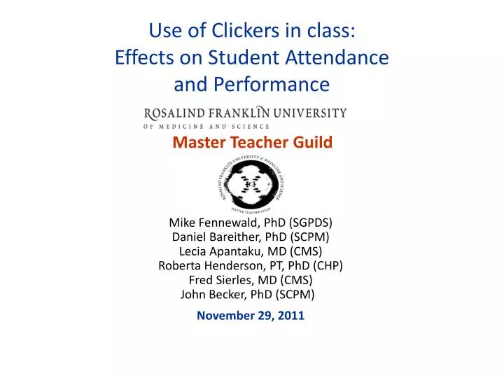 use of clickers in class effects on student attendance and performance