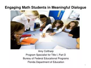 Engaging Math Students in Meaningful Dialogue