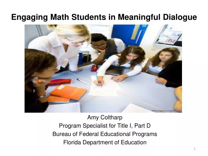 engaging math students in meaningful dialogue