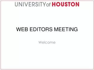 Web Editors Meeting
