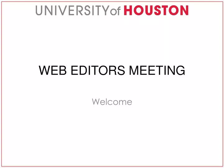 web editors meeting