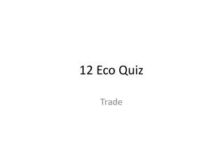 12 Eco Quiz