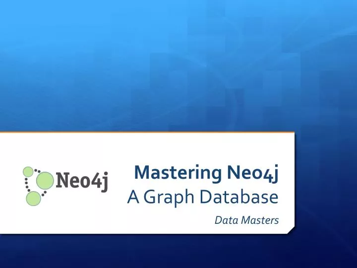 mastering neo4j a graph database