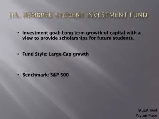 H.L. Hembree Student Investment Fund