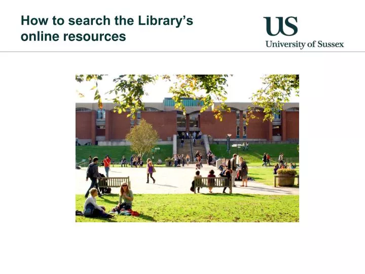 how to search the library s online resources