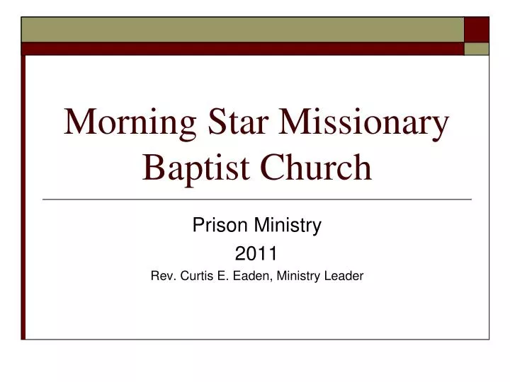 morning star missionary baptist church
