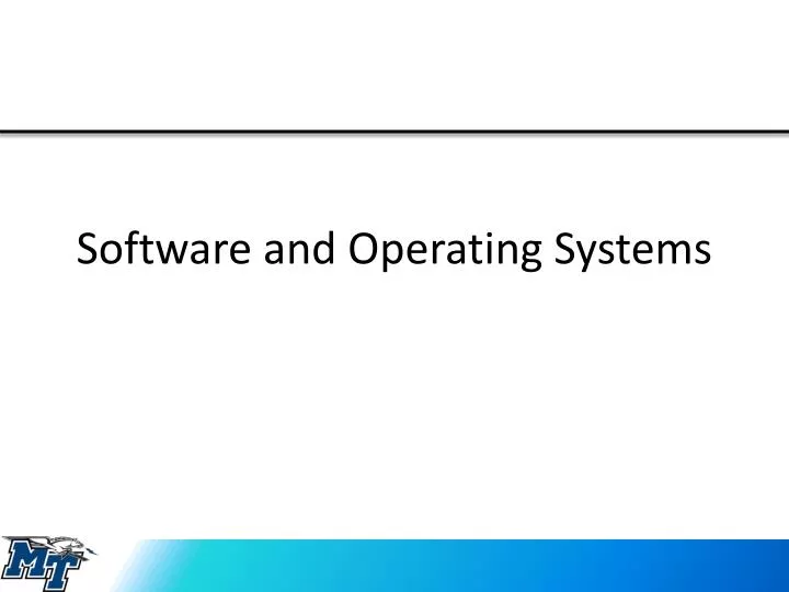 software and operating systems