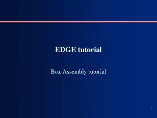 EDGE tutorial