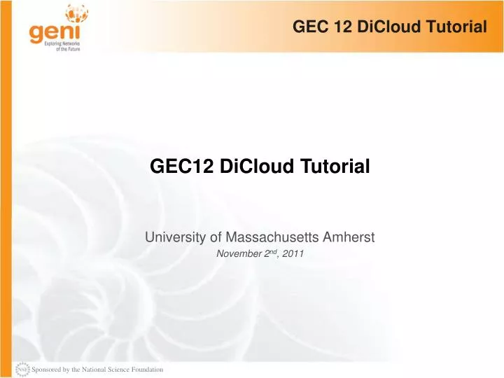 gec 12 dicloud tutorial