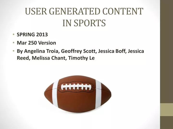 user generated content in sports