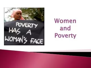 Women and Poverty