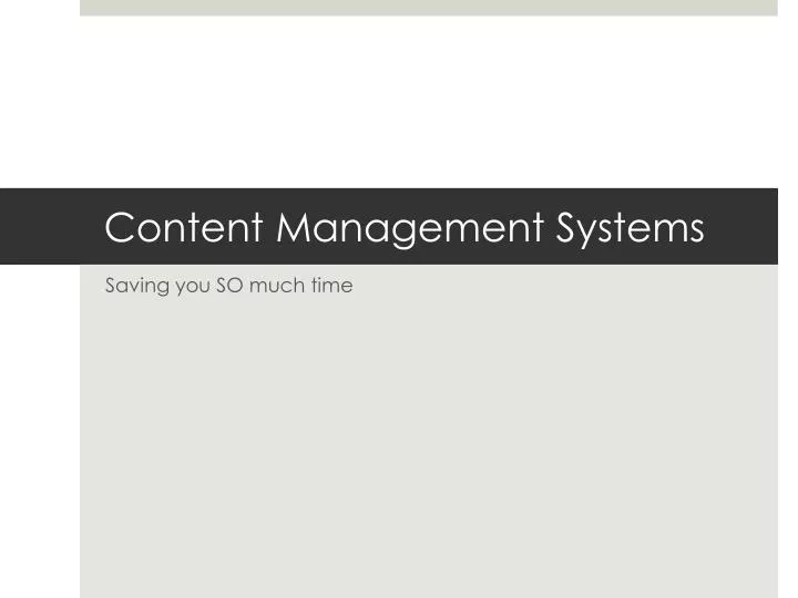 content management systems