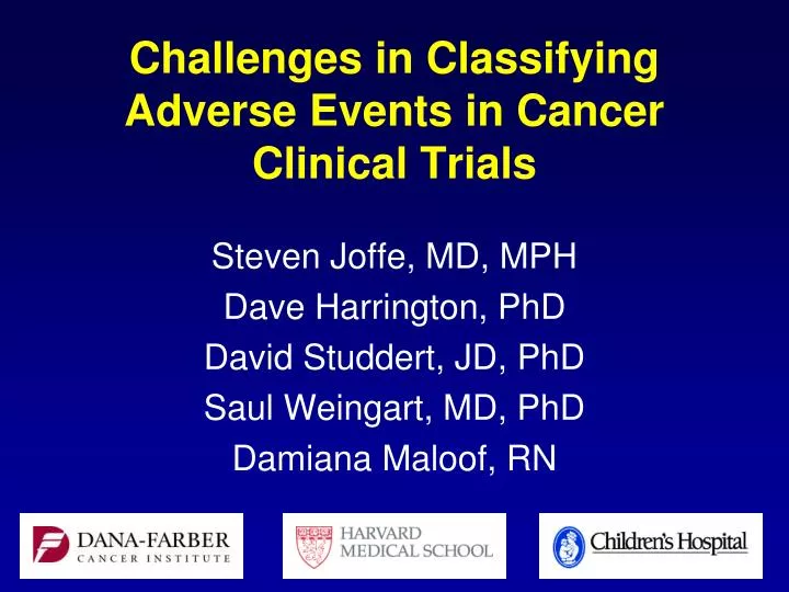 challenges in classifying adverse events in cancer clinical trials