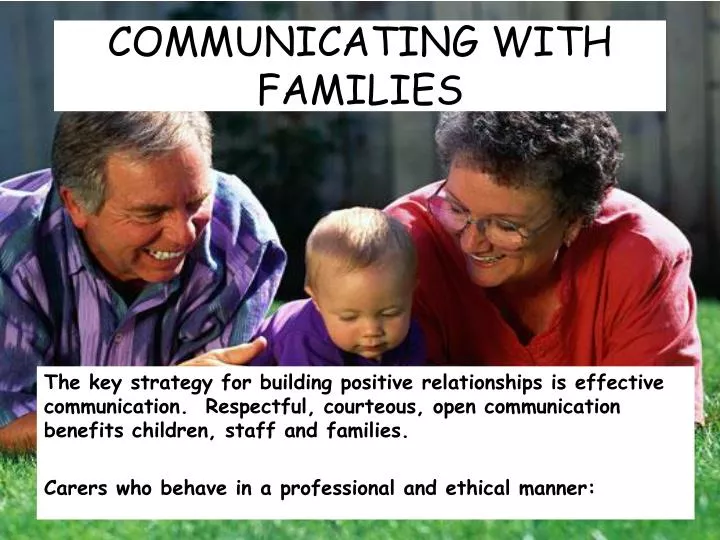 communicating with families