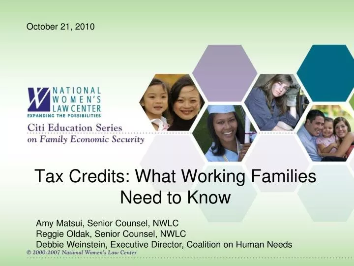 tax credits what working families need to know