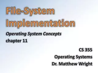 File-System Implementation