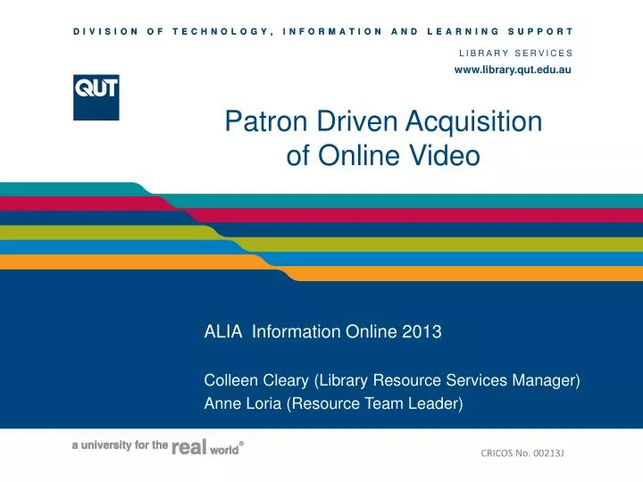 patron driven acquisition of online video
