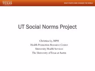 UT Social Norms Project