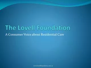 The Lovell Foundation